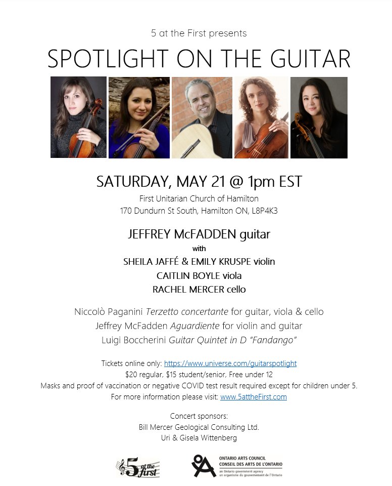 Next Sat May 21 at 1pm! <a href="/sheila_jaffe/">Sheila Jaffé</a> <a href="/JMacYYZ/">Jeffrey McFadden</a> Emily Kruspe Caitlin Boyle <a href="/rachelcello/">Rachel Mercer</a> Thanks to the <a href="/ONArtsCouncil/">Ontario Arts Council</a> for support of the season #guitar #classicalguitar #classicalguitarist <a href="/cmcnational/">CanadianMusicCentre</a>