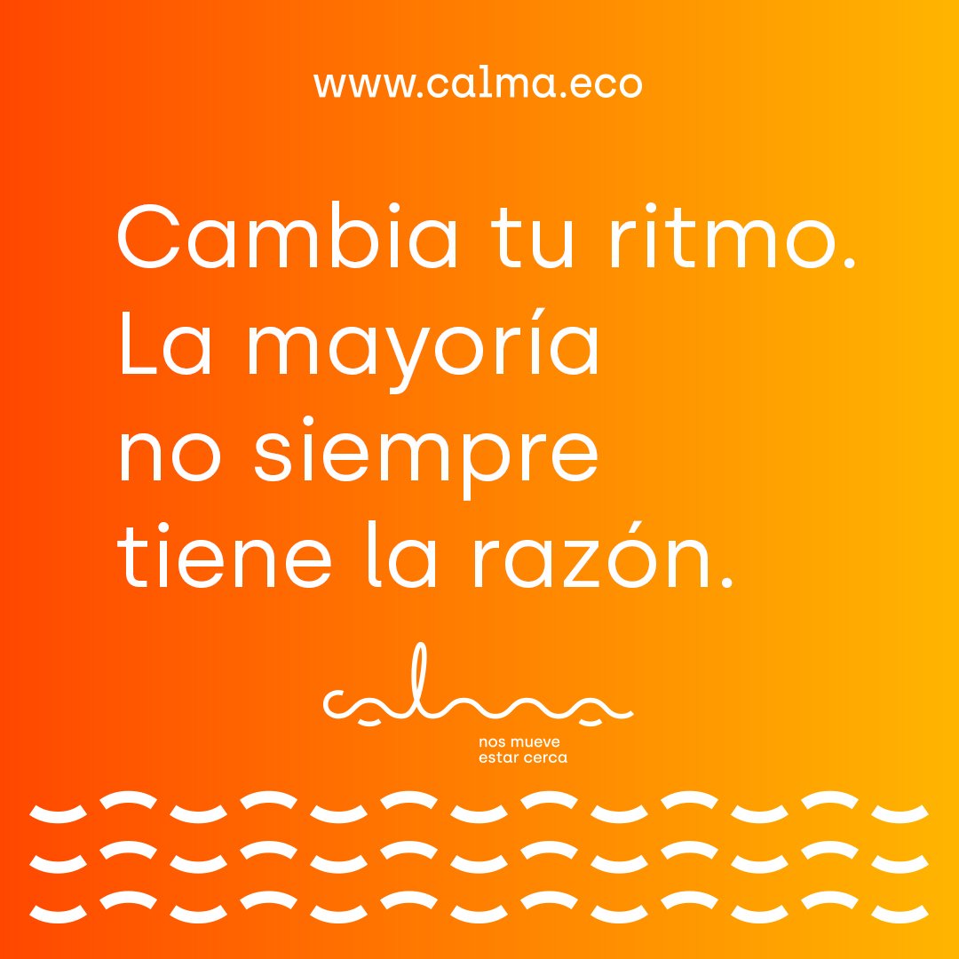 CalmaEco's tweet photo. 🤔 ¿Y si tu ritmo fuera el bueno?

🧡 No sigas la corriente, sigue tu camino con Calma y que empiece la #ecomovilidad para una #ecorevolucion que sea #ecoresponsable.

@XativaTurisme https://t.co/bmhCJoGTo1