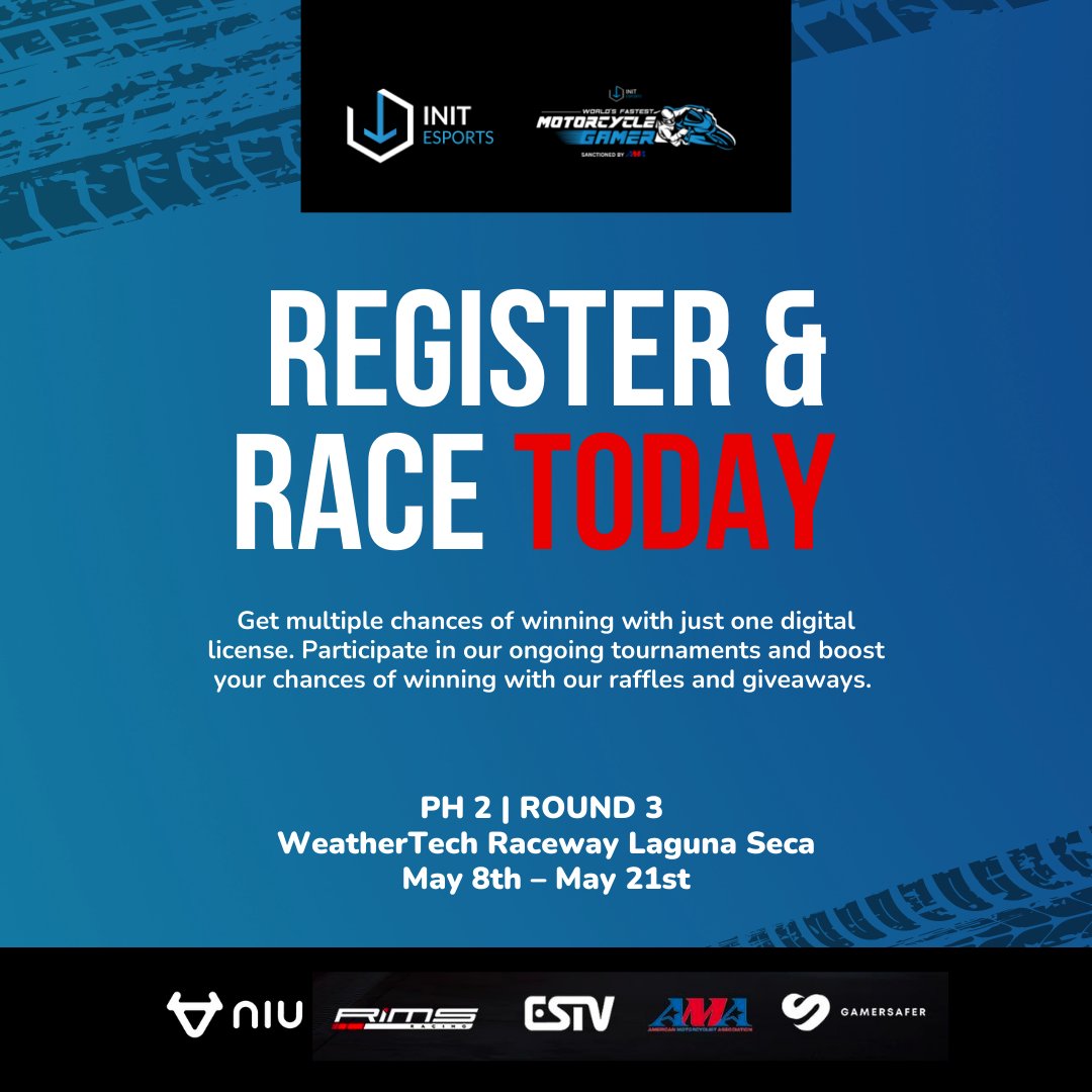 init_esports's tweet photo. Get multiple chances of winning with just one digital license 😎. Participate in our ongoing tournaments and boost your chances of winning with our raffles and giveaways.
#initesports #esports #gaming #simracing #motosport #equaity #diversity https://t.co/SxfYJWCU2n
