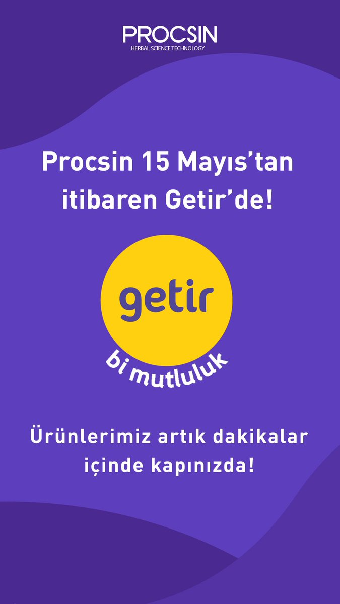 procsinprs's tweet photo. #Procsin artık #Getir ‘de ☺️ #Procsincaresyou https://t.co/0MUj9oCh00