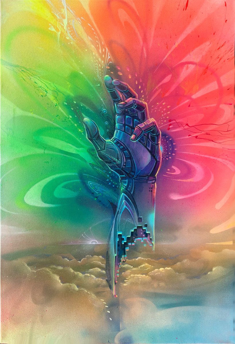 “Neon Genesis”
24x36”
Acrylic and Aerosol on Canvas
OG available dm me