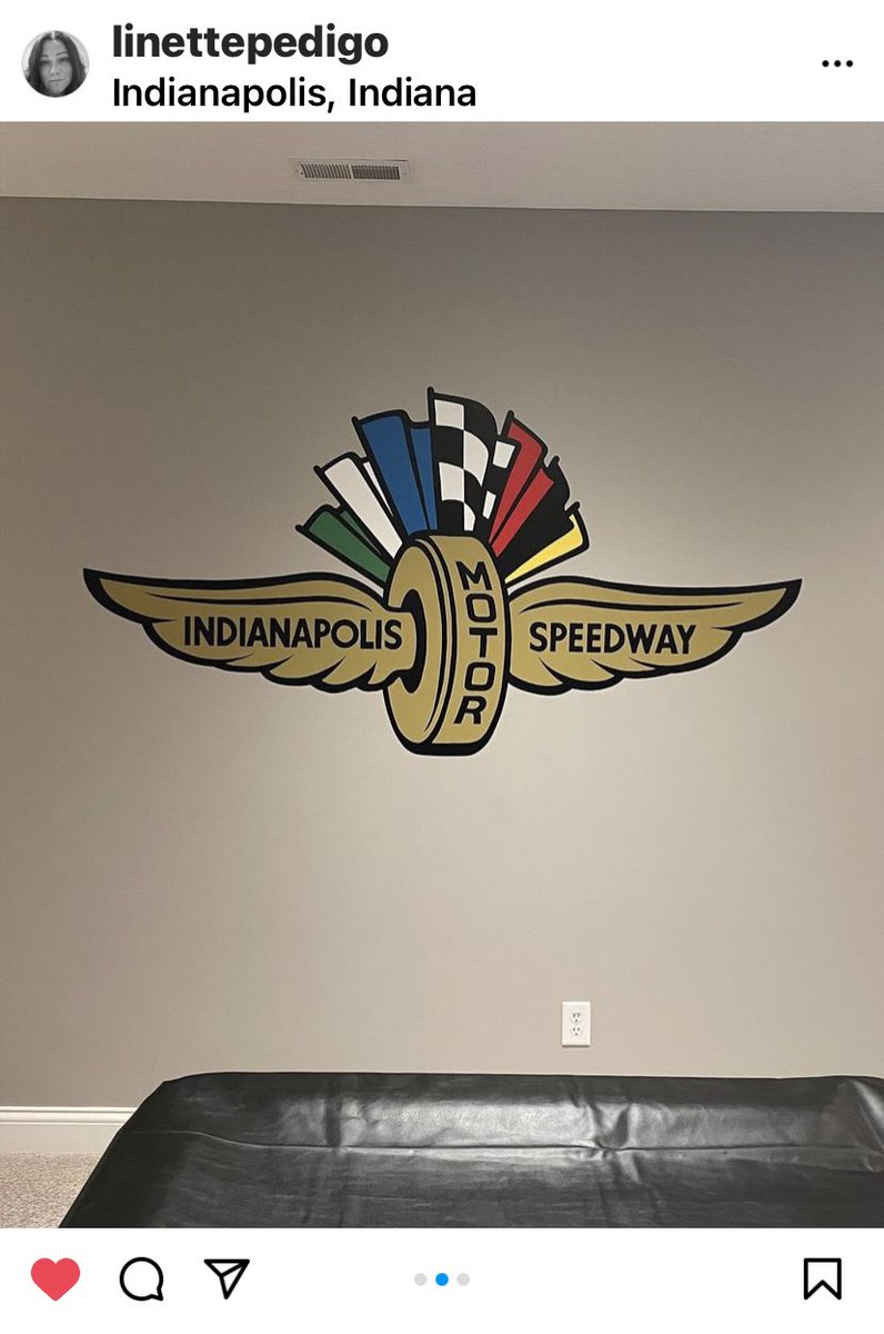 500Indy1911's tweet photo. Check out what an artist friend of mine just painted on the wall of a clientโฆBY HAND!
@IMS || #WingandWheel https://t.co/zYxGvSohRT