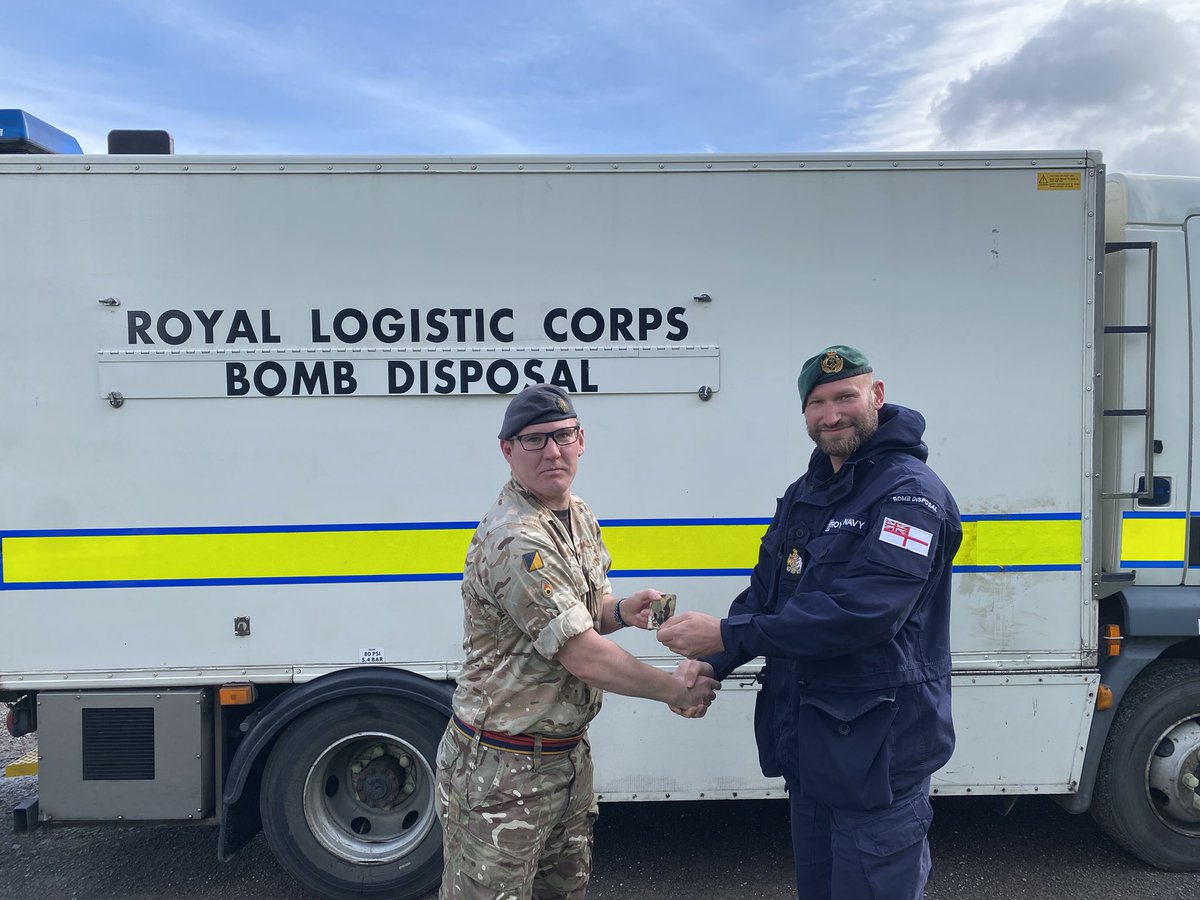 Diving & Threat Exploitation Group (@rn_dtxg) on Twitter photo BZ to WO1(Diver) Kris Fenwick on becoming the first RN EOD Operator to be selected for the 11 EOD&S Rgt RLC Directing Staff panel for Op TAPESTRY validations. Seen here being awarded the black rank slide from OC 521 EOD Sqn. <a href="/RoyalNavy/">Royal Navy</a> <a href="/29eod/">29EOD&S</a> <a href="/11_EOD_Regiment/">11 EOD & Search Regiment</a> #divenavy #bombfrog BZ to WO1(Diver) Kris Fenwick on becoming the first RN EOD Operator to be selected for the 11 EOD&S Rgt RLC Directing Staff panel for Op TAPESTRY validations. Seen here being awarded the black rank slide from OC 521 EOD Sqn. <a href="/RoyalNavy/">Royal Navy</a> <a href="/29eod/">29EOD&S</a> <a href="/11_EOD_Regiment/">11 EOD & Search Regiment</a> #divenavy #bombfrog