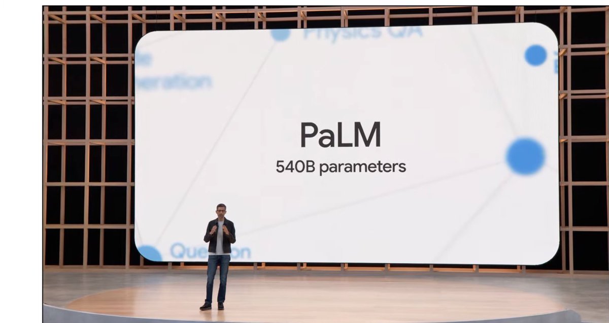 achowdhery's tweet image. #GoogleIO2022 showcases reasoning and multilingual capabilities of PaLM model.
youtu.be/nP-nMZpLM1A?t=…
Blog: ai.googleblog.com/2022/04/pathwa…
arXiv: arxiv.org/abs/2204.02311