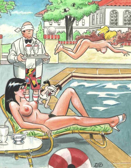 WickedProcrast's tweet photo. Fun’n’games with Betty and Veronica. Rare nudes by Dan DeCarlo.
#dandecarlo https://t.co/8Q2mQ2YMHU