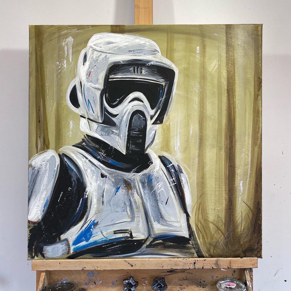 ORIGINAL PAINTINGS FOR SALE.
                  👉Thread👈
‘Scout’ 
2x2ft sublimely textured original acrylic painting.
£950