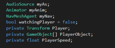 Scstudios5's tweet photo. How normally do you name the AudioSource variable? #csharp #indiegame #madewithunity https://t.co/DpEU6S4Hdb
