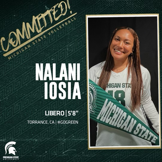 Hooked a big time transfer 👀

Help us welcome Nalani Iosia to East Lansing!

#GoGreen | #B1GVolleyball

📰: bit.ly/3l1vUfr