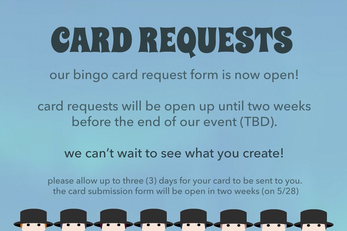 CARD REQUESTS!

trope list: tinyurl.com/atzff-tropelist
request form: forms.gle/SFS8aWD4vT9vfy…