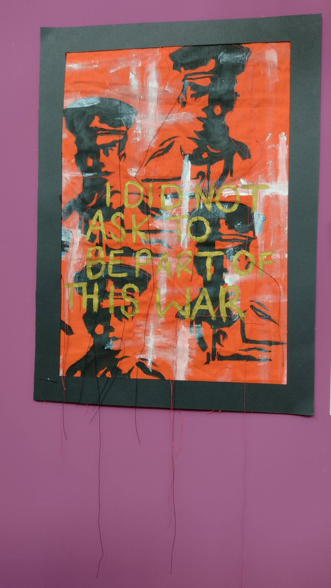 StbrnC's tweet photo. Our chapel is once again hosting the annual college art exhibition; some poignant and thought-provoking pieces on display https://t.co/wpnHLKAifF