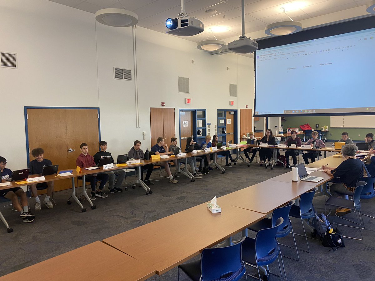 We had a fun day at the high school participating in MUN.  Thank you high school students and <a href="/CarlMelissa/">Melissa Carl</a>