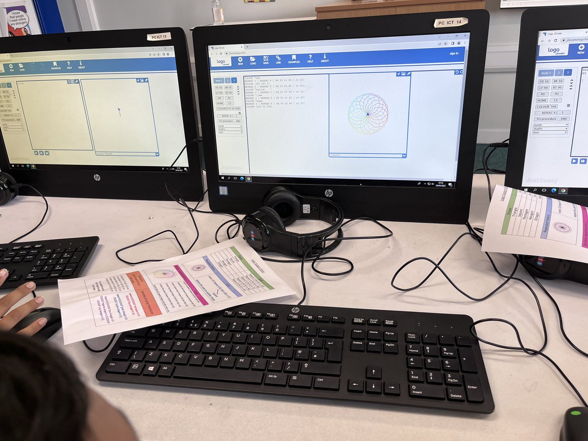 EatSleepICTRpt's tweet photo. Year 6 created beautiful repeated patterns using @just2easy_com Logo algorithm. #coding #logo #J2code.
https://t.co/1tjKR3aVmx https://t.co/mXcXr2etBa