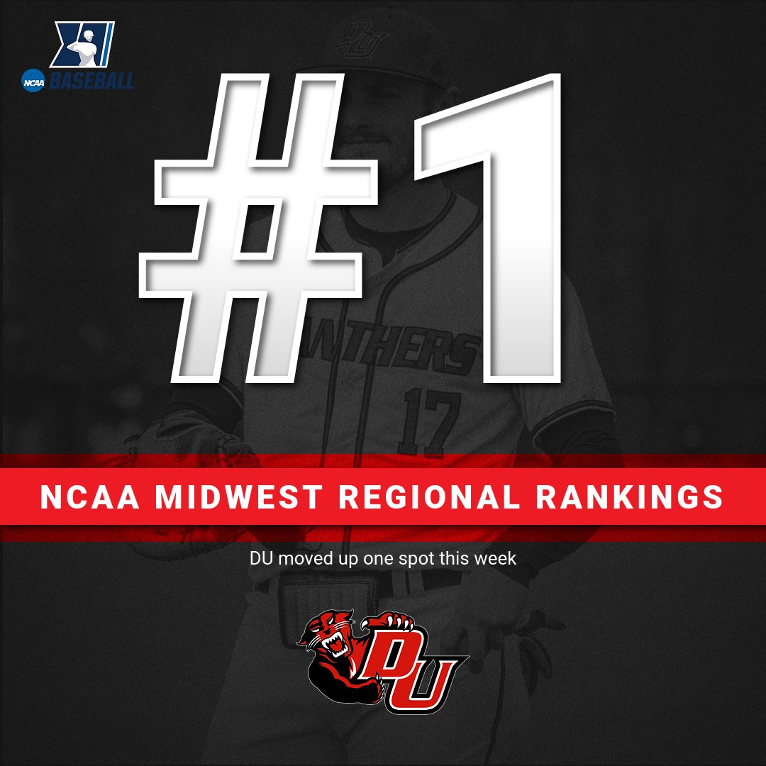 We have a new team atop the Midwest Regional Rankings. <a href="/DU_BSBALL/">Davenport Baseball</a> #DUingWork