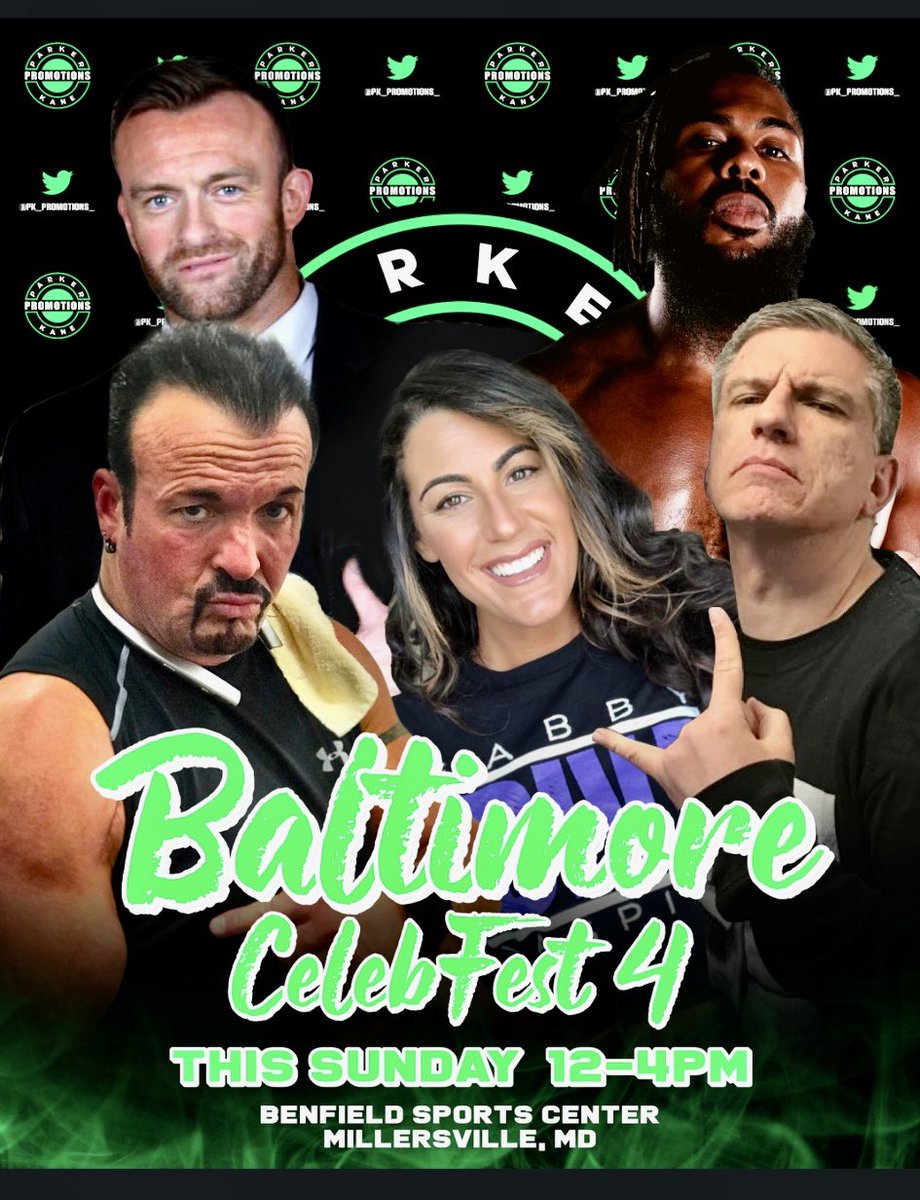 Come by our tables Sunday form 12-4 at <a href="/BaltCelebfest/">BaltimoreCelebfest</a> Sams Pizza and <a href="/PK_promotions_/">Parker Kane promotions</a> doing it big. <a href="/RealNickAldis/">Nick Aldis</a> <a href="/Jtg1284/">JTG ( JAY THA GAWD )</a> <a href="/Marcbuffbagwell/">Marcus Bagwell 🎩</a> <a href="/davidlagreca1/">Dave LaGreca</a> and last but not least. @GiftofGabSXM