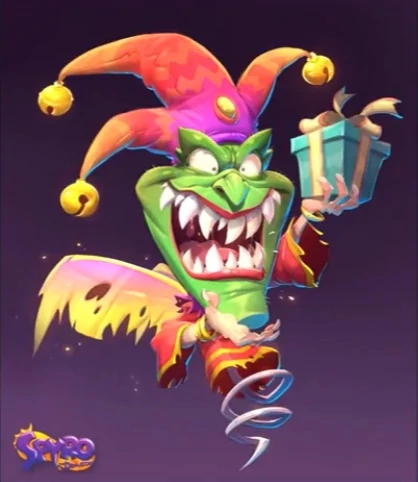 jester_daily's tweet photo. The Jester of the day is... Jacques, from the Spyro the Dragon videogame series! https://t.co/rjhIHt1Qlc