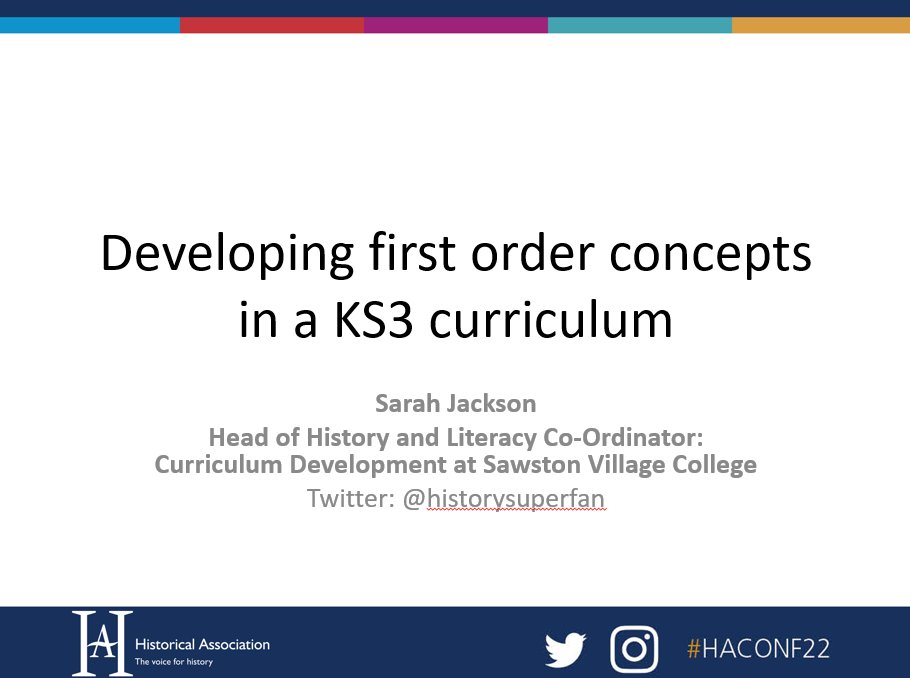 historysuperfan's tweet photo. On Saturday I am really excited to be presenting at #haconf22 about how we've integrated substantive concepts across our curriculum! I will be sharing the ways we have developed our thinking since my original blogpost https://t.co/zxp9dhIUwe https://t.co/HOdeVXVuy1
