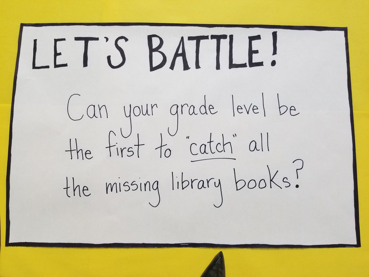 mrsbrandyhudson's tweet photo. We gotta catch 'em all, y'all! #returnyourlibrarybooks #pokebookbattle @PokemonGoApp @Pokemon https://t.co/KCLT5FQqlt