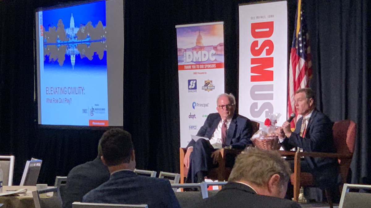 jaybyers's tweet photo. #ScottRaecker with @TheRayCenter & #JackHoward with @USChamber leading session on Elevating #Civility at #DMDC2022. Discussing #CommonGrounds initiative. https://t.co/NzyjZ2xDuT #DSMUSA https://t.co/HFbRhx5ujW