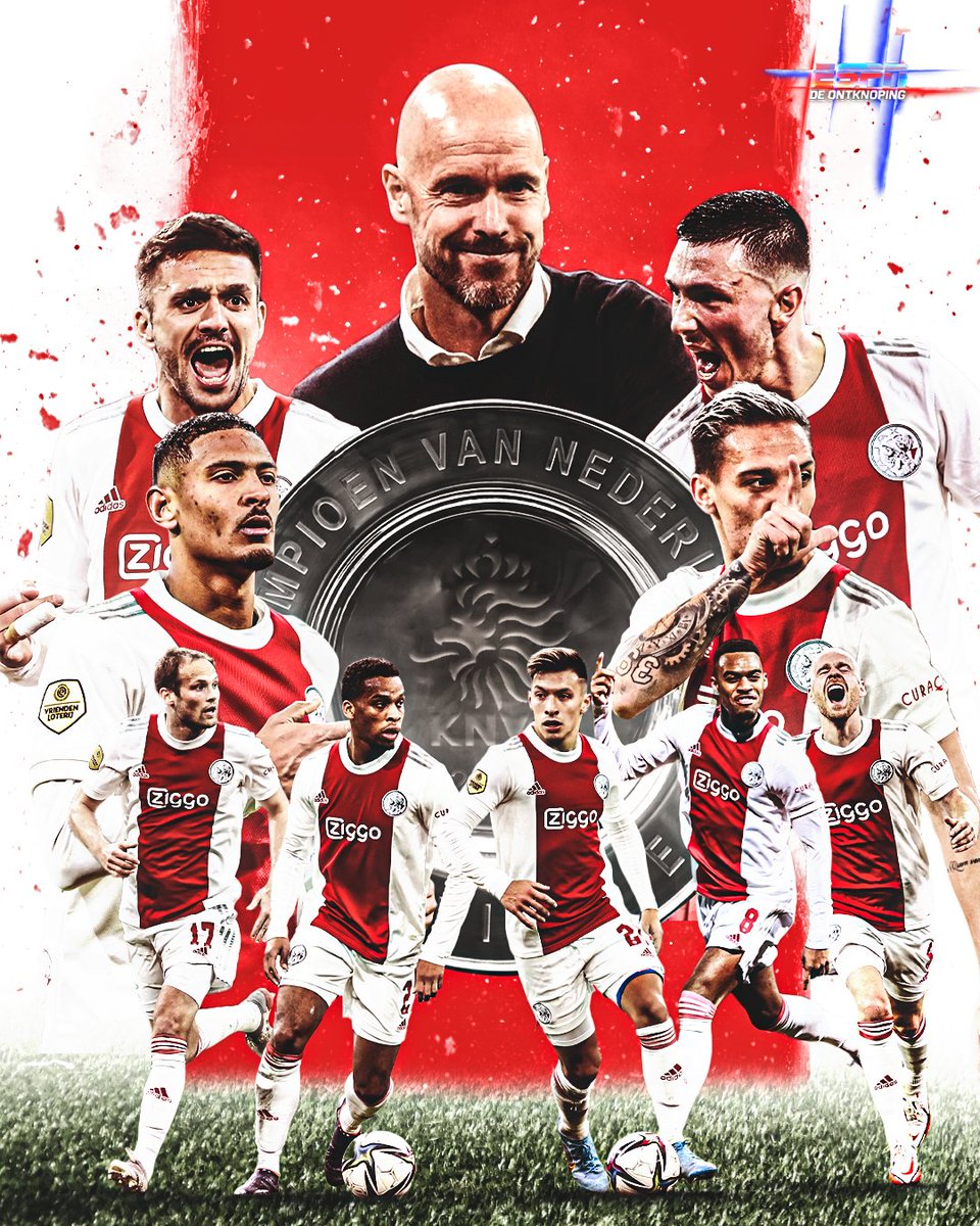 ESPNnl's tweet photo. Ajax is voor de 36ste keer kampioen van Nederland! 🏆

#ajahee #deontknoping https://t.co/QDNJJKOnhv