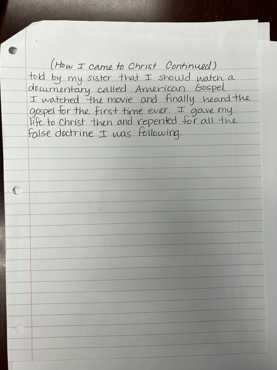TimBrokke's tweet photo. Reading through a membership application today and praising the Lord for His use of resources like @gospel_american to lead sinners to the true gospel! https://t.co/e1v69hj5zt