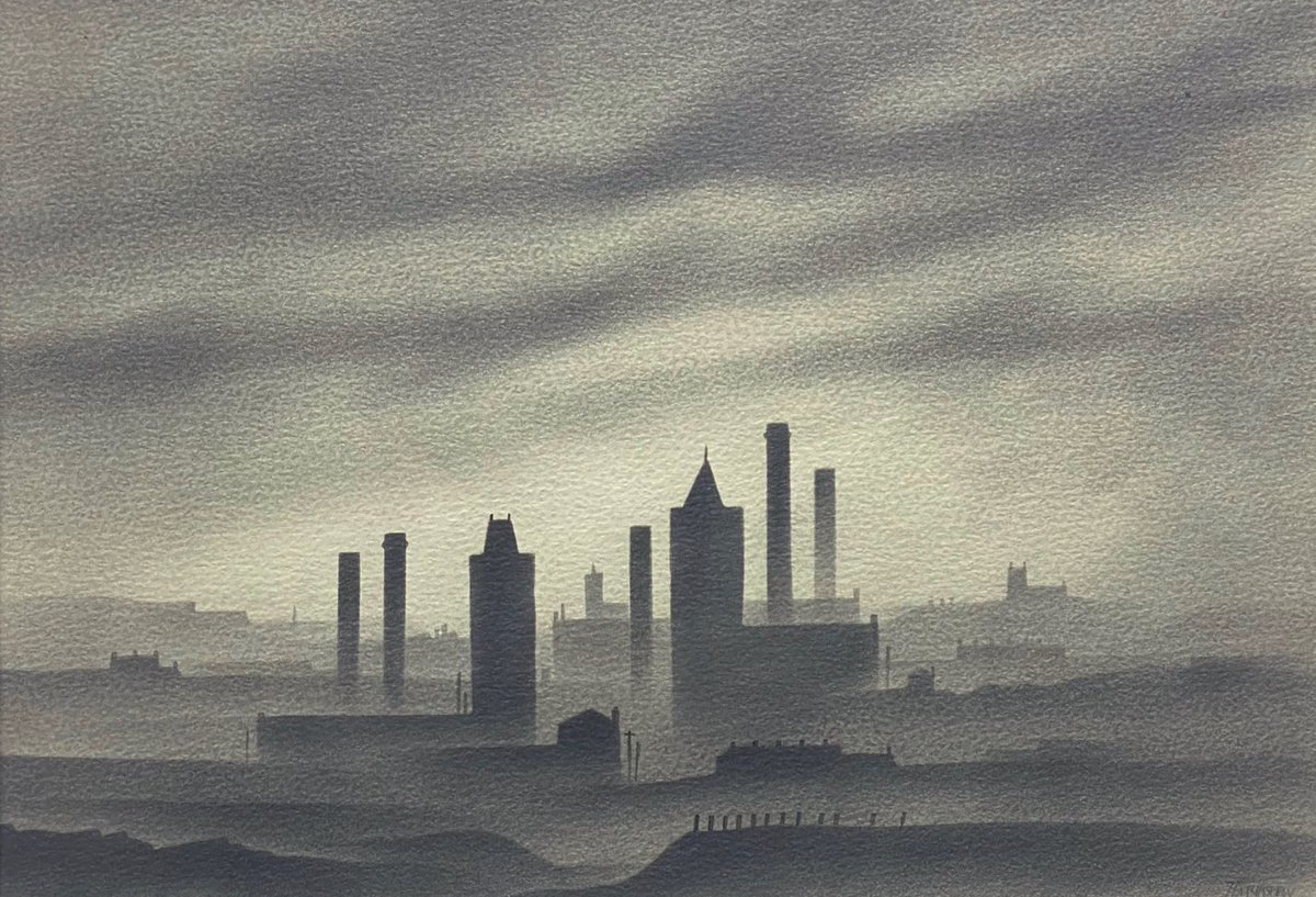 A stunning large Trevor Grimshaw drawing on display in the gallery.

#trevorgrimshaw #graphite #industrialart #industrial #northern #northernart #industrialchimney #lancashire #fineart #cheshire #art #artist #1970s #artgallery #realismdrawing #factories #hale #altrincham #hyde
