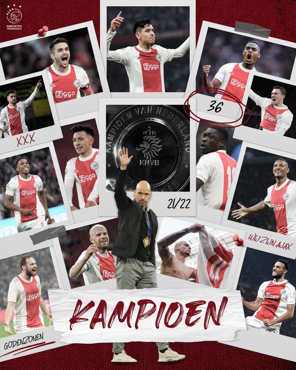 ajaxlife's tweet photo. Afgelopen!! SV #Ajax feliciteert alle Ajacieden met het behalen van de 36ste landstitel! 🥳 https://t.co/8jVTXpWHyu