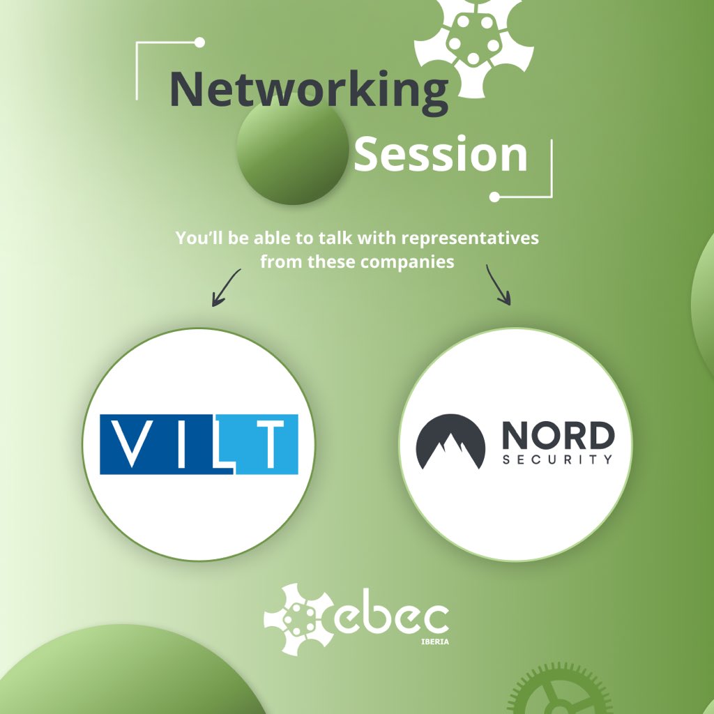EBECIberia's tweet photo. This Saturday at 10:30 our participants will be able to interact and learn more about some of our sponsors. The representatives from VILT and Nord Security will show everything their companies have to offer.
#EBECIBERIA22 #EBEC22 #WhereInnovationsBegins #engineering #competition https://t.co/0WWS7XIakp