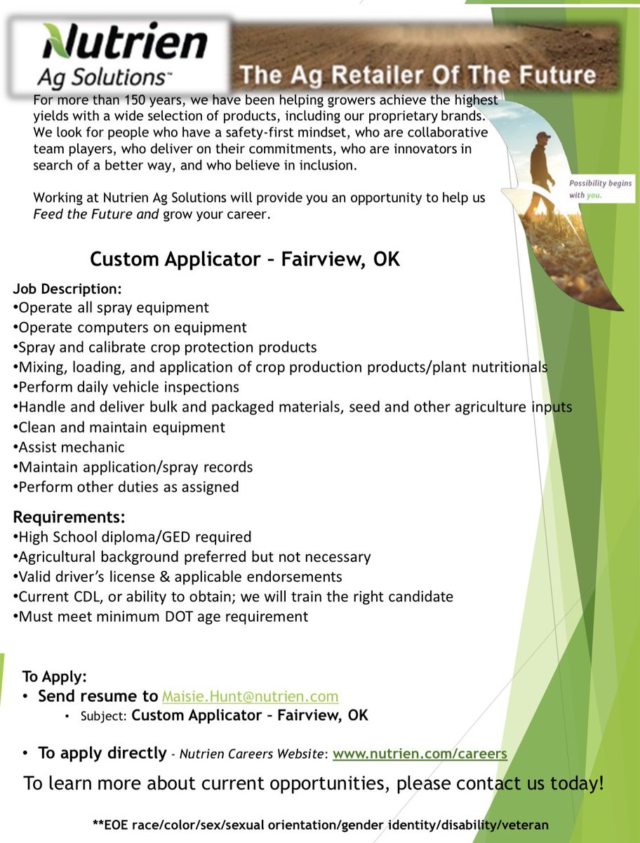 Nutrien Ag Solutions -NW OK, North TX Panhandle tweet media