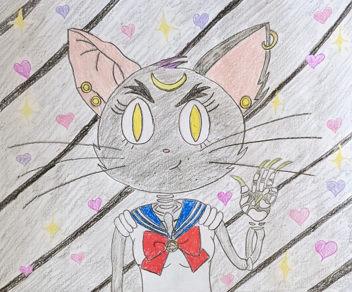 Sammm_0024's tweet photo. @CroskullNFT Inspired by my cat Luna @CroskullNFT here is my Sailor Moon EvoSkull!! ✨✨ #MakeyourEvolved #CRO #FFTB https://t.co/ttSzTU7kMq