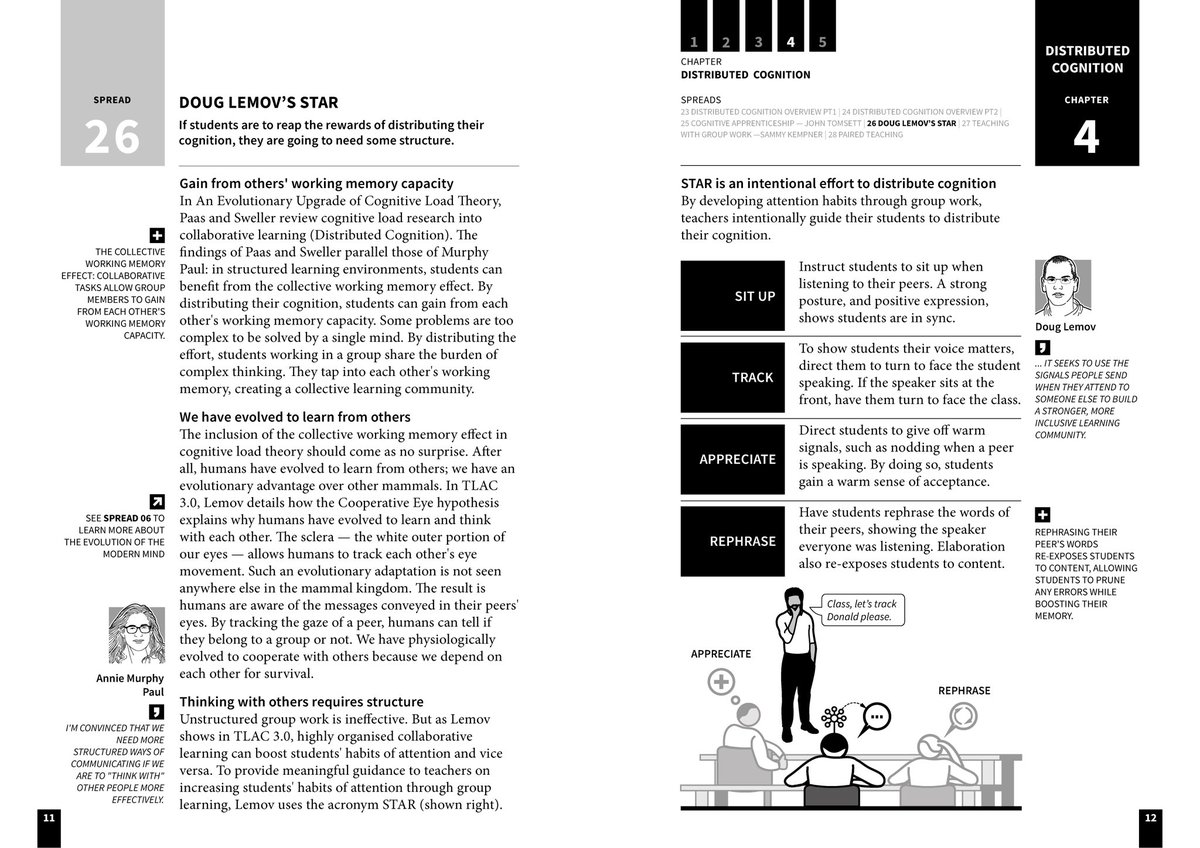 In the Extended Mind in Action, we explain how <a href="/Doug_Lemov/">Doug Lemov</a>’s STAR technique provides structure to help students create distributed cognitive loops. Imposing such structures can help students communicate with their peers and teachers more effectively.