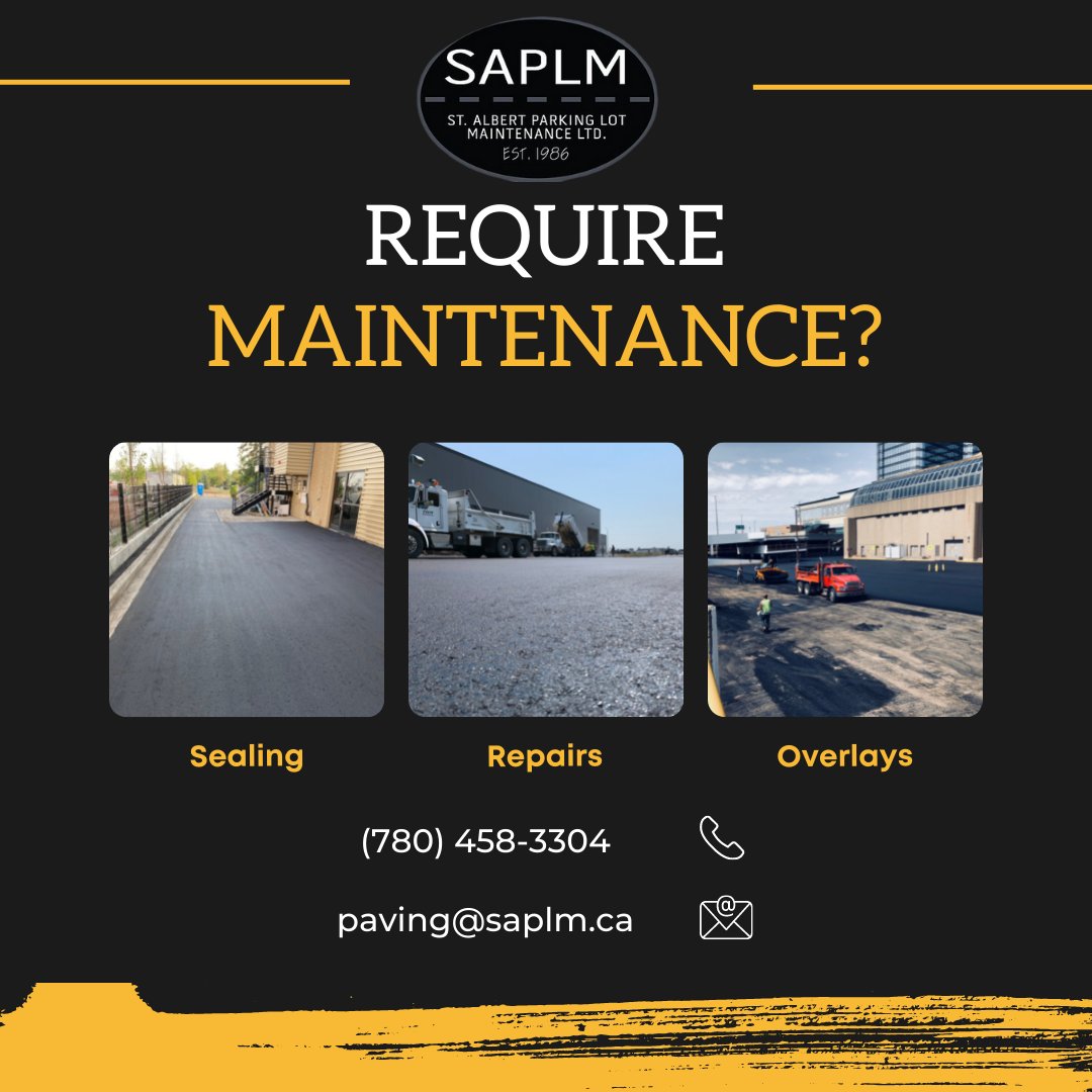 If your roads are already paved but require maintenance, we’ve got your back! The most cost-effective way to ensure your asphalt is protected is to invest in regular patching and sealing. saplm.ca/services/#yeg #yeg #edmonton #edmontonmade #yegbusiness