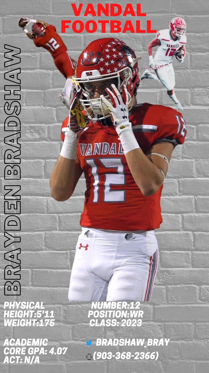 <a href="/bradshaw_bray/">Brayden</a> is a guy you’re going to want to keep an eye on! Expect the 2023 WR to have a huge senior year. 2X  1st team All-District WR