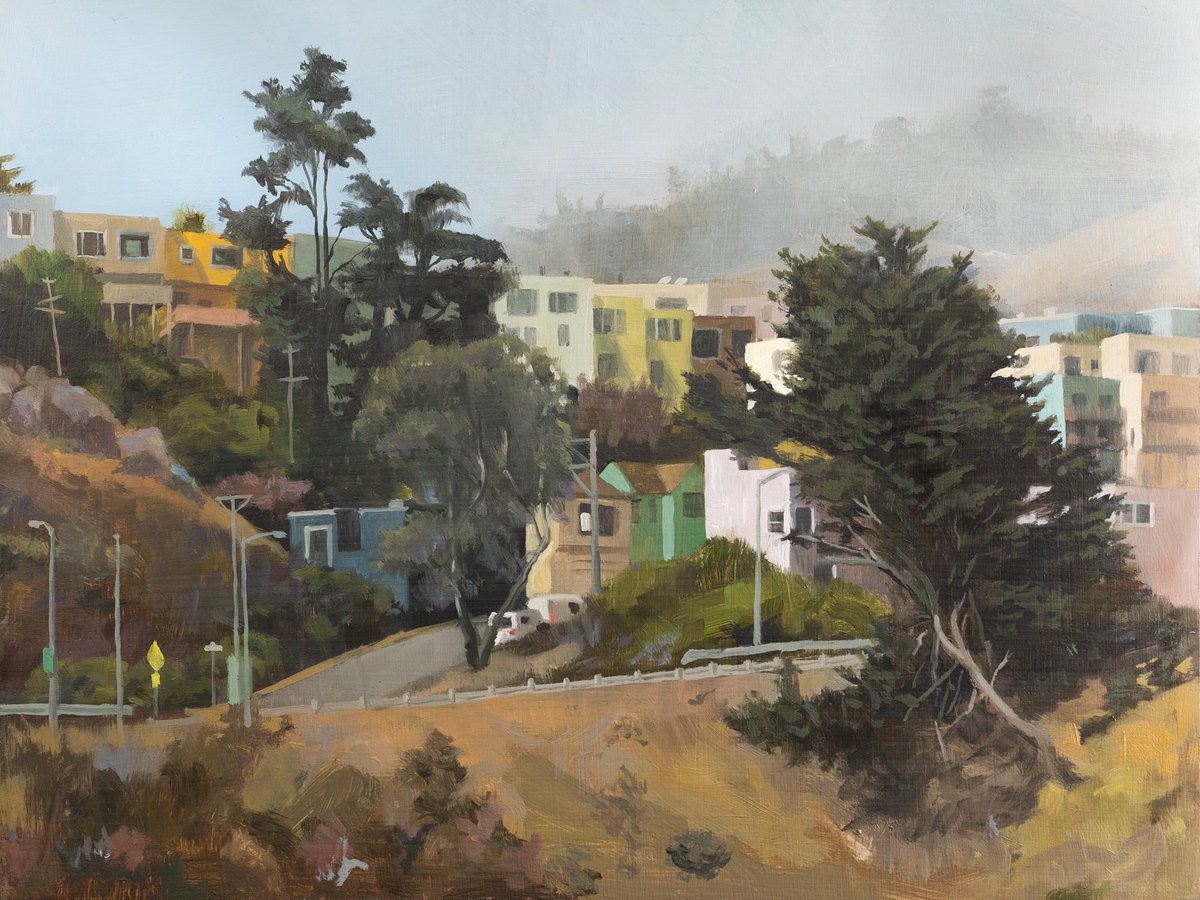 artpm's tweet image. Glen Canyon Park, SF. Started as a #pleinair #painting, finished in the studio.
