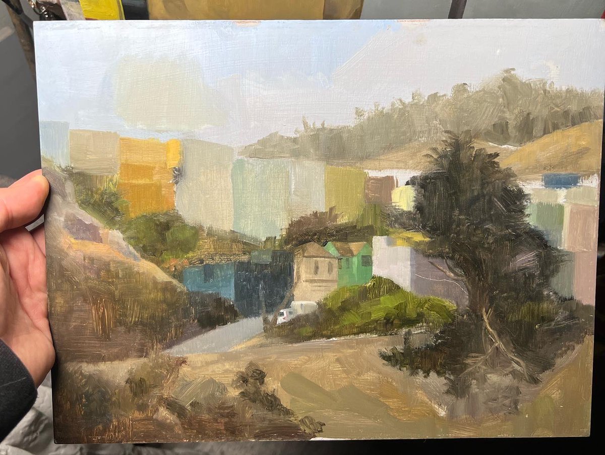 artpm's tweet image. Glen Canyon Park, SF. Started as a #pleinair #painting, finished in the studio.