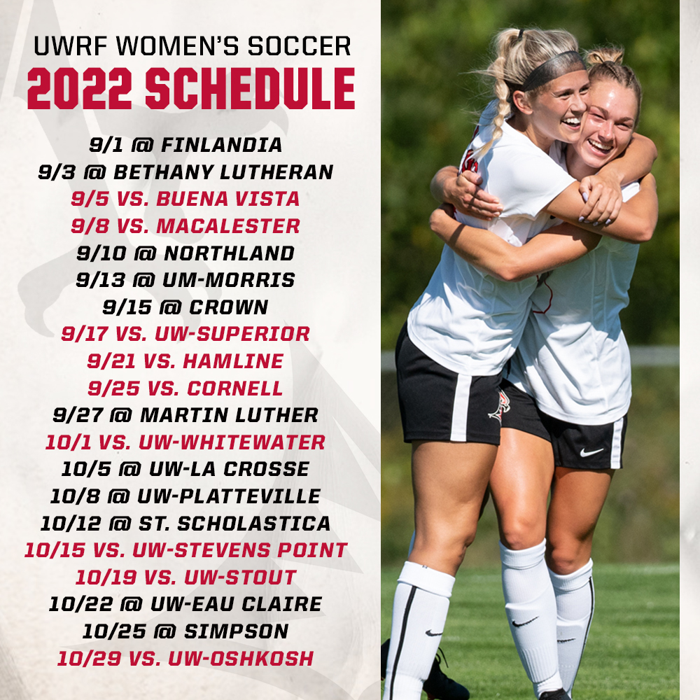 UWRFFalcons's tweet photo. The 2022 @UWRFsoccer schedule is out!

#FFT 

🗓️ » https://t.co/2zRdnnOTMa https://t.co/FIKokf91l9