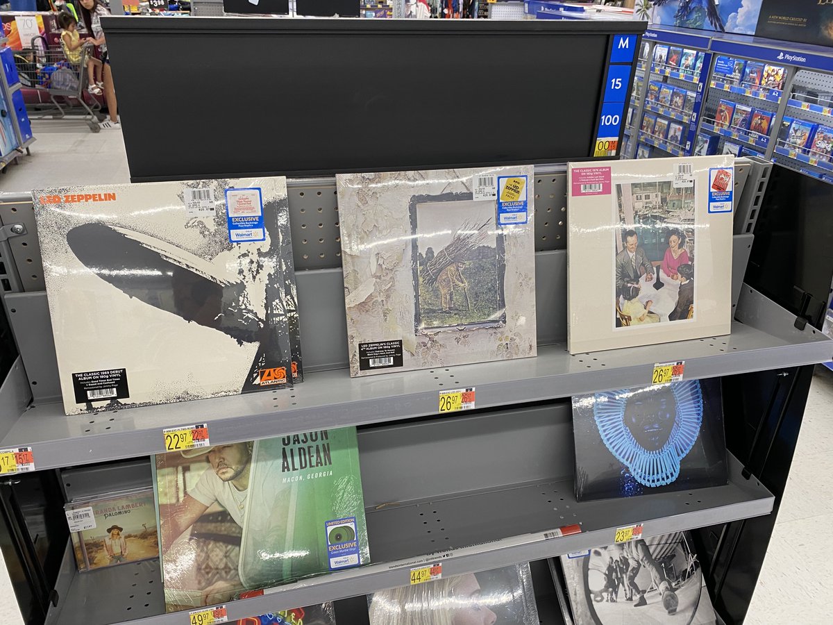Seems like its the 1970s in Walmart with Led Zeppelin LPs for sale. Who’d a thunk it?