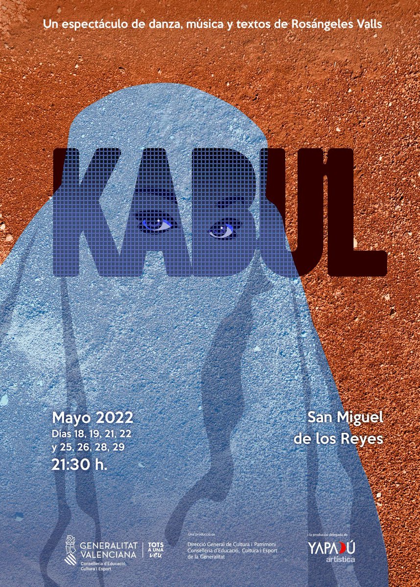 cfrebecavalls's tweet photo. "Kabul"
El nuevo espectáculo dirigido por Rosangeles Valls, con textos de Rodolf Sirera.
Protagonizado por ocho bailarinas, cuatro niñas, una chelista y soprano, junto a la actriz @RebecaValls darán vida a esta obra. 💜
Entradas gratuitas:
https://t.co/FNuxwOmRcB https://t.co/et1O2l4WdF