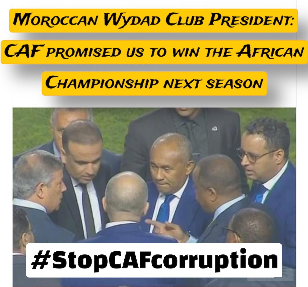 We will not stand silent in front of corruption. 
#FIFAsupportingCAFcorruption