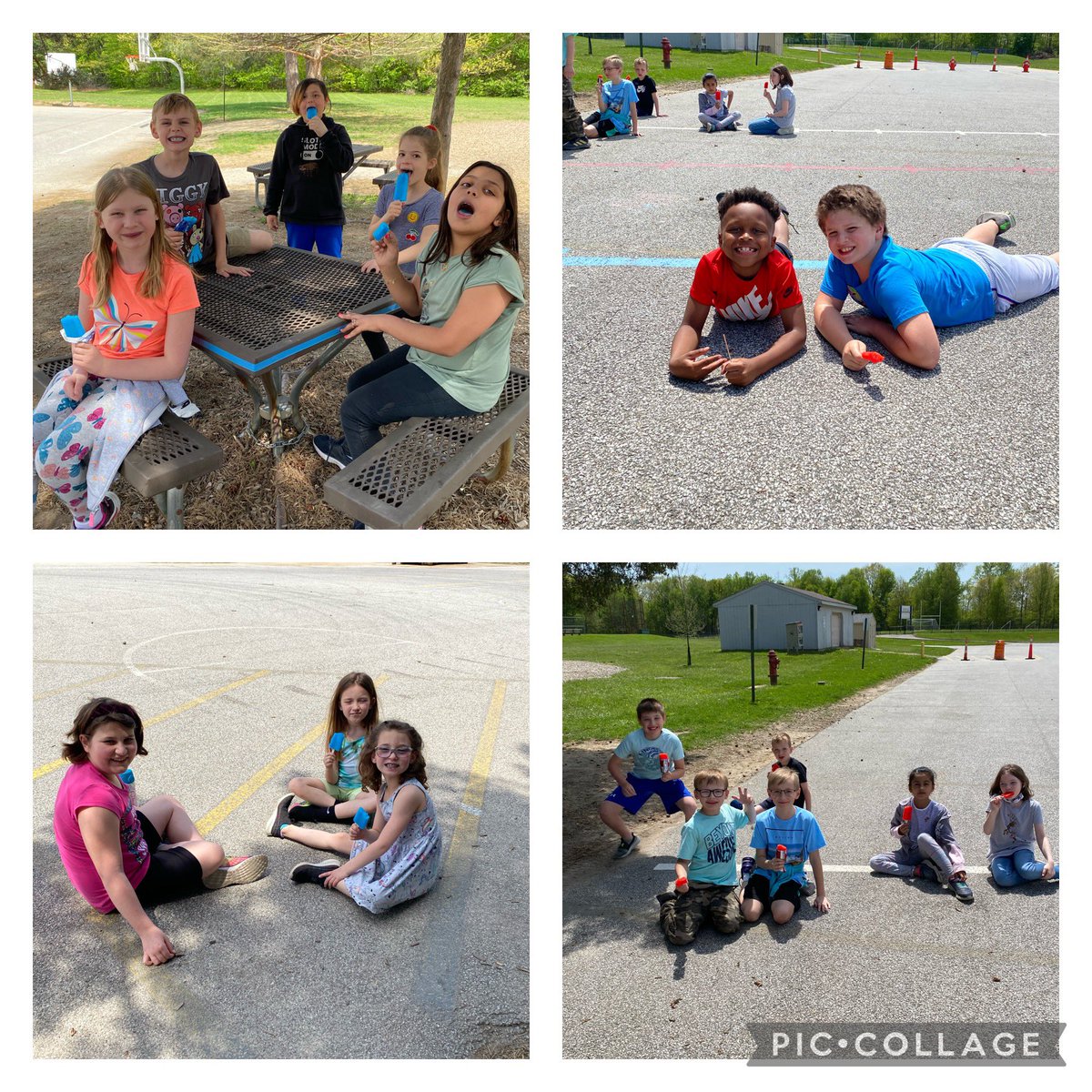 MrsMorganGr2's tweet photo. A cool treat with our buddies on this hot day! What a great way to end our last Buddy Class meeting with @saywell4thgrade ! ❤️ @RidgeElemMentor #RidgeEsRocks #GreatHappensHere #OnceACard https://t.co/LYgO3ghiqx