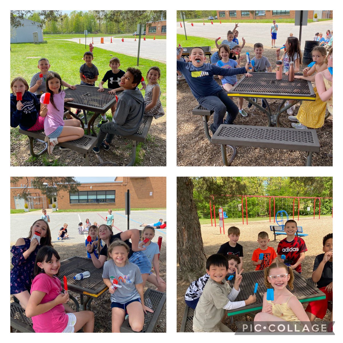 MrsMorganGr2's tweet photo. A cool treat with our buddies on this hot day! What a great way to end our last Buddy Class meeting with @saywell4thgrade ! ❤️ @RidgeElemMentor #RidgeEsRocks #GreatHappensHere #OnceACard https://t.co/LYgO3ghiqx
