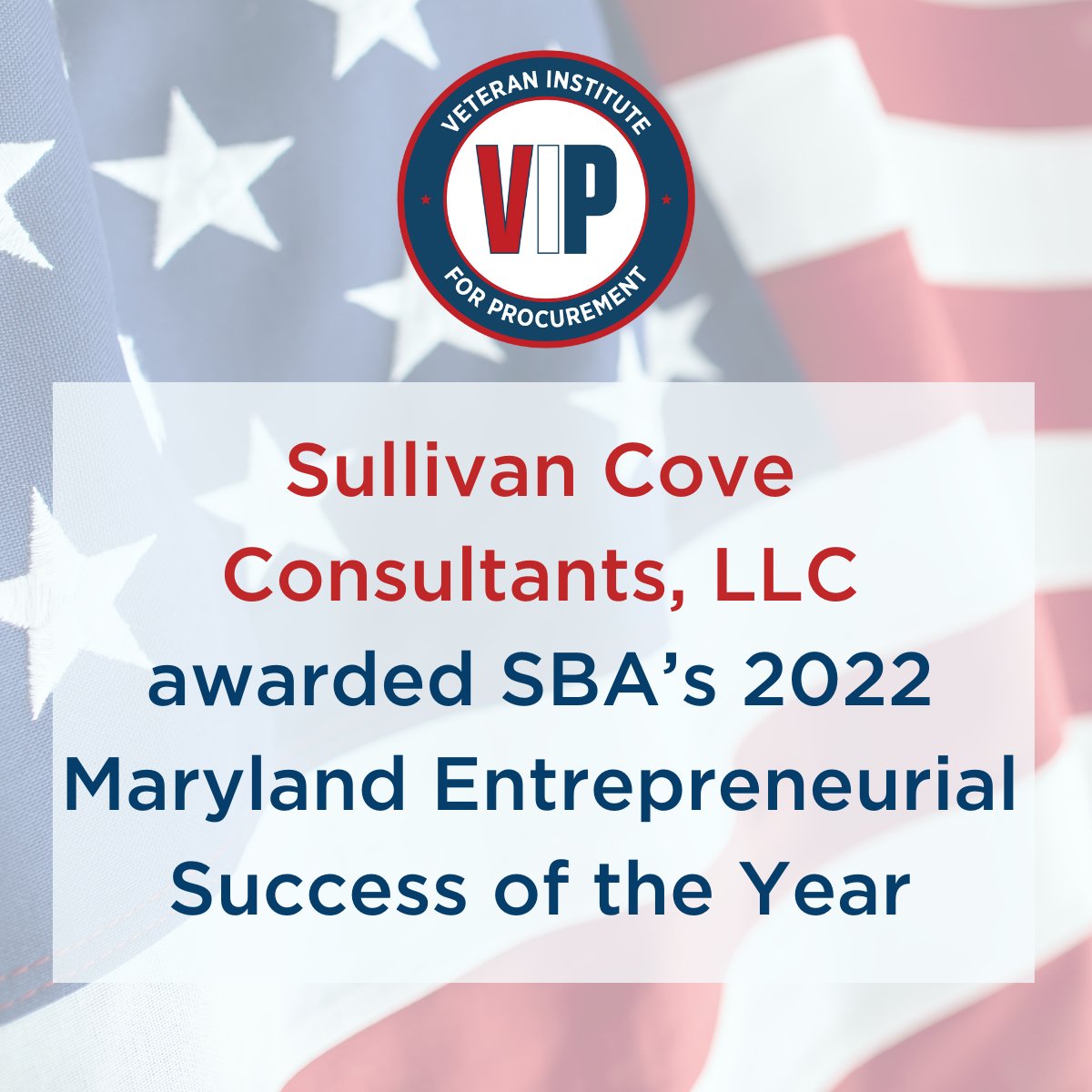 winningvets's tweet photo. Congrats to VIP GROW and ADVANCE graduate Sullivan Cove Consultants, LLC for being selected as SBA’s 2022 Maryland Entrepreneurial Success of the Year! #winningvets #armingvetstowin #NationalVIP #vetbiz https://t.co/YVmGNIYgd8