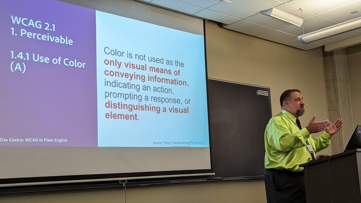 knowbility's tweet image. Learning about #WCAG guidelines, specifically "WCAG Principles in Plain English for PDF Documents" with @daxjcastro. 🤯 #AccessU
