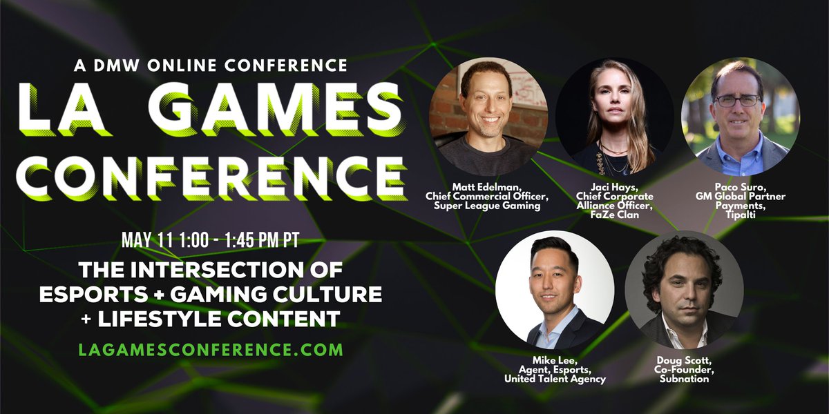 dmwevents's tweet photo. Our final panel of the day is "The Intersection of Esports, Gaming Culture and Lifestyle Content" is live on YouTube. Join now: https://t.co/fSXmS3or00 #LAGC2022 #gaming #esports #gamingculture #nfts #metaverse https://t.co/ltX8946kfA