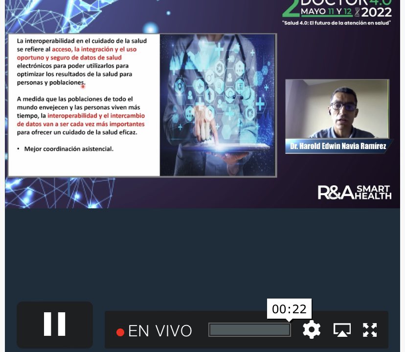 RozoAsociados's tweet photo. #AEstahora El Dr. Harold Navia Ramírez, Annar Dx, Colombia; nos comparte los desafíos de la #interoperabilidad para la toma de decisiones
#Doctor4.0
#salud4.0
#mejorsalud https://t.co/MV1meXNiRK