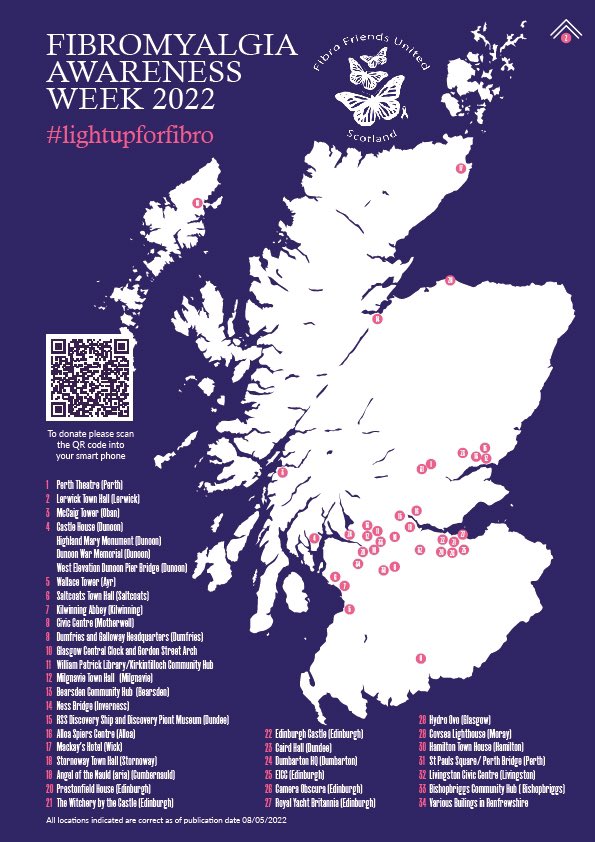 united_fibro's tweet photo. If you see any buildings lit up in purple this week itโs because itโs Fibromyalgia Awareness Week in Scotland! Find out more and support @united_fibro here โก๏ธ https://t.co/NBIaKYJJqLโฆ #lightupforfibro https://t.co/Chaii0oEif