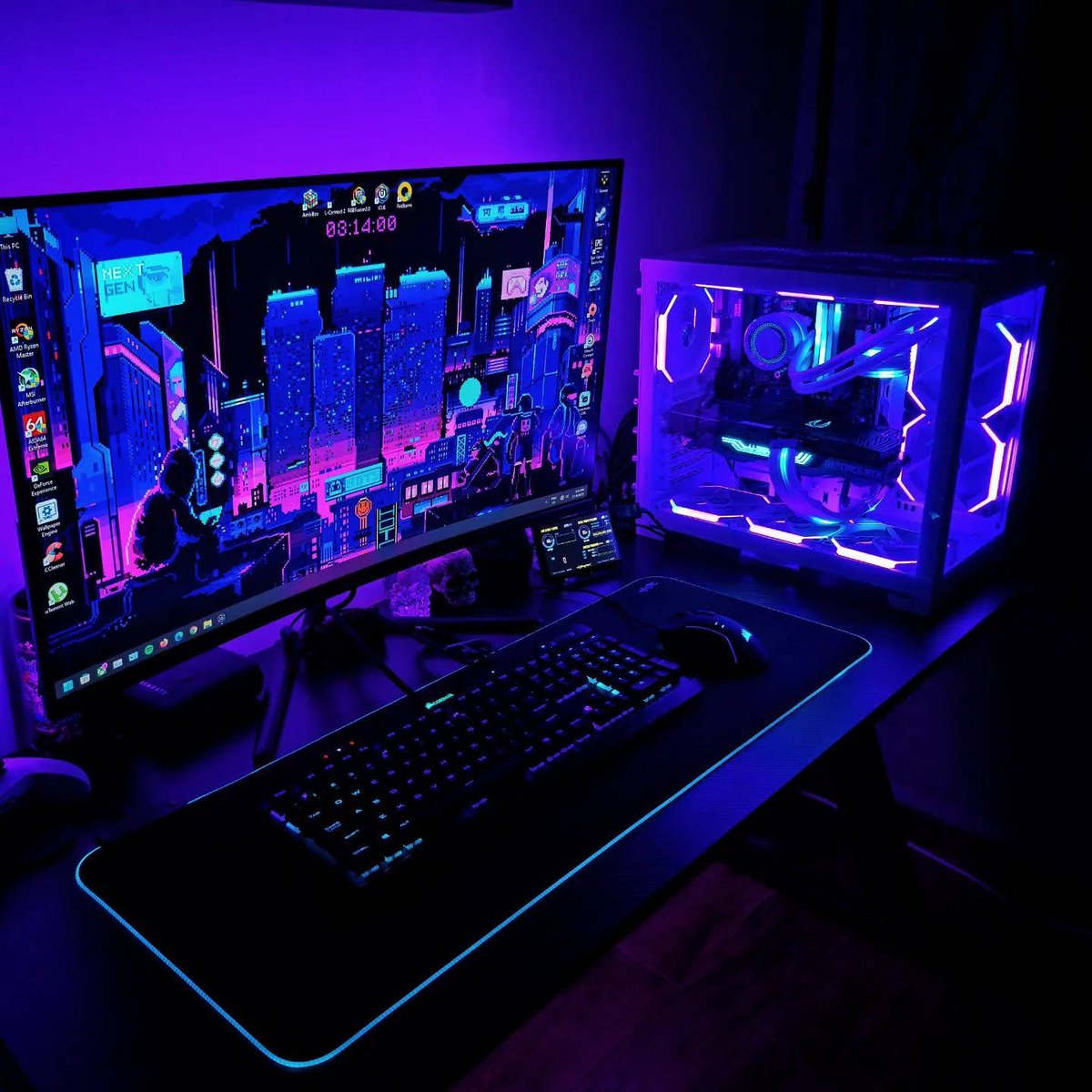 ZOTACRussia's tweet photo. Вечер начинается, огни зажигаются!

#ZOTAC #ZOTACGAMING #PcSetup #Battlestation #Tech #PcHardware #PcComponents #RTX30 #GPU #GraphicsCard https://t.co/CEcQVk42Cx