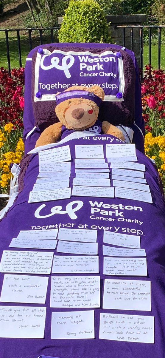 We all “PUSHED together for the one in two 💜

 Thank you to individuals &amp; businesses for your generosity &amp; kindness. Our goal was £5k 
We smashed it!!
£5,134.89 
The bear is now on holiday but will be back next year! 

<a href="/WPCancerCharity/">Weston Park Cancer Charity</a> 
<a href="/heppppy/">richard hepworth</a> 
<a href="/SheffieldStar/">The Star, Sheffield</a> 
<a href="/RadioSheffield/">Radio Sheffield</a>