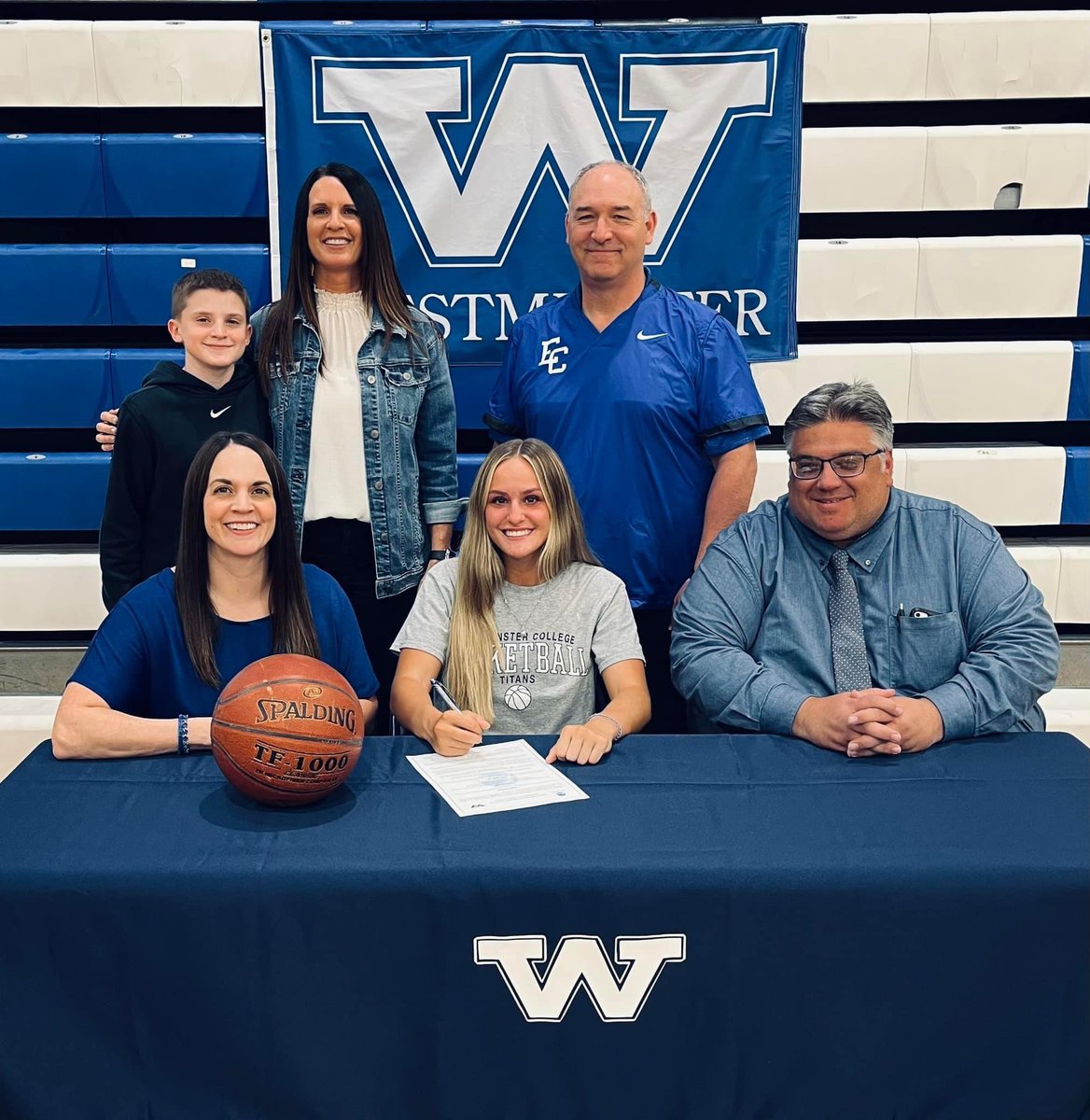 ECGirlsBball's tweet photo. Congrats to @kylaservick21 who officially signed her letter of intent to play women’s basketball at Westminster College. @EC_Wolverines @WC_WBB https://t.co/4b1Y3dW31x