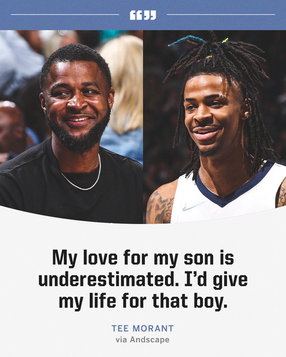 ESPNNBA's tweet photo. As Ja Morant's fame has risen, his father has become a courtside celebrity. Whether he's criticized or recognized for hyping up his son, he's going to keep being himself. 

@MarcJSpears spoke with Tee Morant for @andscape ➡️ https://t.co/m6NdElcRTF https://t.co/iK5oqSX6u1
