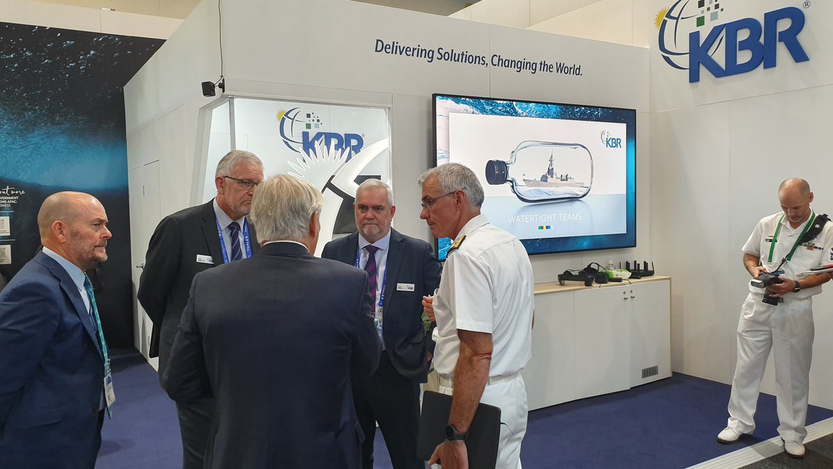 KBRincorporated's tweet photo. #KBRaustralia is proud to be at #indopacific 2022 International Maritime Exposition in Sydney.
If you haven't had the chance yet, you should swing by our booth in Hall 3 near the Port Theatrette and have a chat!
#KBRaustralia #DefenceReady #IndoPacific #seapower https://t.co/xmMHTZrwMV